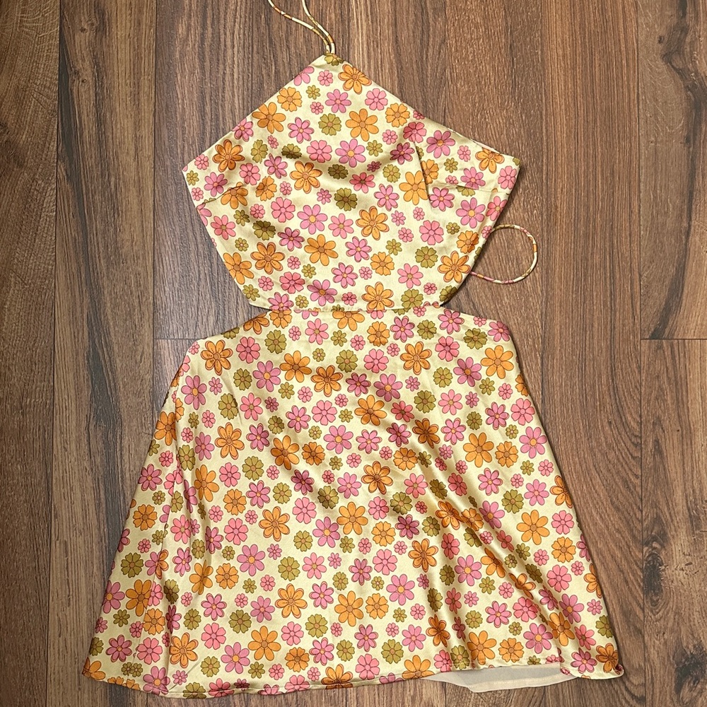 Floral Backless Dress